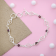 Garnet Gemstone Sterling Silver Bracelet | Akrati Jewels Inc