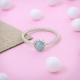 Twisted Wire Sterling Silver Larimar Fine Ring | Akrati Jewels Inc