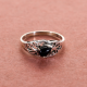 Artistic Black Onyx Sterling Silver Ring | Akrati Jewels Inc