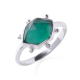 Green Onyx Gemstone Ring Handmade 925 Sterling Silver | Akrati Jewels Inc