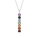 Chakra Pendant Multi Stone Sterling Silver Jewelry | Akrati Jewels Inc
