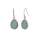 Amazonite Dangle Wire Earring Sterling Silver Jewelry  | Akrati Jewels Inc