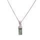 Green Tourmaline Rough Pencil Sterling Silver Pendant  | Akrati Jewels Inc