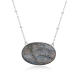 Handmade Flower Carving Natural Oval Shape Labradorite Sterling Silver Pendant Necklace   | Akrati Jewels Inc