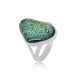 Dichroic Glass Ring In 925 Sterling Silver | Akrati Jewels Inc