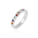Chakra Multi-Stone ring in 925 Sterling Silver | Akrati Jewels Inc