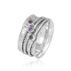 Natural Amethyst Gemstone Sterling Silver Spinner Ring Wholesale | Akrati Jewels Inc