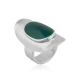 Hammered Finish 925 Sterling Silver Natural Green Onyx Gemstone Chunky Ring | Akrati Jewels Inc