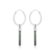 Tourmaline Pencil Hoop Earring in 925 silver | Akrati Jewels Inc