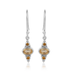 Faceted Natural Citrine Gemstone Solid 925 Silver Dangle Earrings for Women | Akrati Jewels Inc