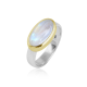 Moonstone Ring with brass plating in 925 sterling silver | Akrati Jewels Inc