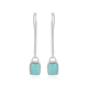 Amazonite Drop Dangle Earring in Sterling Silver | Akrati Jewels Inc