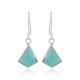 Amazonite gemstone earring in sterling silver wholesale jewelry | Akrati Jewels Inc