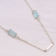 Aqua Chalcedony Sterling Silver Necklace | Akrati Jewels Inc