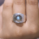 925 Sterling Silver Labradorite Hammered Band Ring | Akrati Jewels Inc