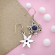 Star design Sterling Silver Lapis Lazuli Earring | Akrati Jewels Inc