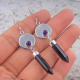 Handcrafted 925 Sterling Silver Black Onyx and Amethyst Earring | Akrati Jewels Inc