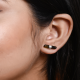 Natural Raw Pencil Tourmaline Sterling Silver Dainty Stud Earrings | Akrati Jewels Inc