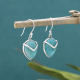 Amazonite Dangle Earring in V Shape Teardrop Chevron Design Dandle Earrings Fine Jewelry Wholesaler925 sterling | Akrati Jewels Inc