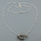 Crystal & Black Onyx Sterling Silver Necklace Wholesale Jewelry | Akrati Jewels Inc