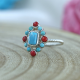 925 Sterling Silver Multi Stone Twist Band Ring Fine Jewelry Distributor | Akrati Jewels Inc
