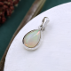Elegant Teardrop Ethiopian Opal Pendant in 925 Sterling Silver | Akrati Jewels Inc