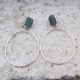Sterling Silver Aquamarine Rough Gemstone Stud Earrings | Akrati Jewels Inc