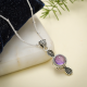 Classic Sterling Silver Amethyst Pendant Jewelery From India Supplier | Akrati Jewels Inc