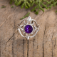 Artistic amethyst gemstone silver fine ring | Akrati Jewels Inc