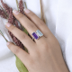 Two Stone Baguette Adjustable 925 sterling Silver Ring Jewelry Distributor | Akrati Jewels Inc