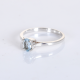 Blue Topaz Faceted Gemstone 925 Silver Ring | Akrati Jewels Inc