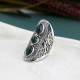925 Sterling Silver Three Stone Filigree Ring Fine Jewelry Wholesaler Supplier | Akrati Jewels Inc