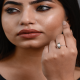 925 sterling silver raw pencil green tourmaline dainty minimalist ring  | Akrati Jewels Inc