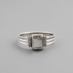 Black Rutile Quartz, CZ Sterling Silver Ring | Akrati Jewels Inc