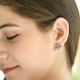 925 Sterling Silver Minimalist Round Stone Stud Earring Fine Jewelry Supplier | Akrati Jewels Inc