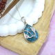 925 Sterling Silver Pear Shape Leaf Wire Wrapped Pendant Jewelry Wholesaler  | Akrati Jewels Inc