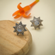 Floral Look Moonstone Silver Stud Earring Jewelery | Akrati Jewels Inc
