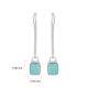 Amazonite Drop Dangle Earring in Sterling Silver | Akrati Jewels Inc