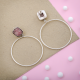 Rhodochrosite Sterling Silver Rough Gemstone Stud Earring | Akrati Jewels Inc