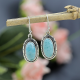 925 Sterling Silver Oval Shape Larimar Handmade Dangle Earring Fine Jewelry Wholesaler  | Akrati Jewels Inc