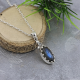 925 Sterling Silver Two Stone Matching Set Elegant Necklace Fine Jewellery Manufacturer | Akrati Jewels Inc