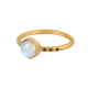 Natural Flashy Moonstone 925 Sterling Silver 18k Gold Plated Dainty Ring | Akrati Jewels Inc