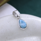 Blue Ocean Larimar Teardrop Pendant in 925 Sterling Silver | Akrati Jewels Inc