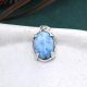 Oval Shape Larimar Sterling Silver Pendant Jewelry for Women | Akrati Jewels Inc