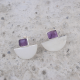 Sterling Silver Amethyst Stud Earring Jewelry from India Wholesale | Akrati Jewels Inc
