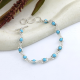 Buy 925 Sterling Silver Round Shape Gemstone Bracelet Fine Jewelry Manufacturer | Akrati Jewels Inc