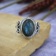 Natural Gemstone Boho 925 Sterling Silver Handmade Split Band Ring Jewelry Wholesaler | Akrati Jewels Inc
