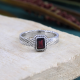 925 Sterling Silver Textured Chevron Design Band Ring Handcrafted Birthstone Jewellery Supplier  | Akrati Jewels Inc