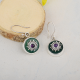 amazing natural amethyst and green onyx multi gemstone sterling silver dangle earrings | Akrati Jewels Inc
