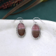 Rhodochrosite Oval Shape Sterling Silver Dangle Earring | Akrati Jewels Inc